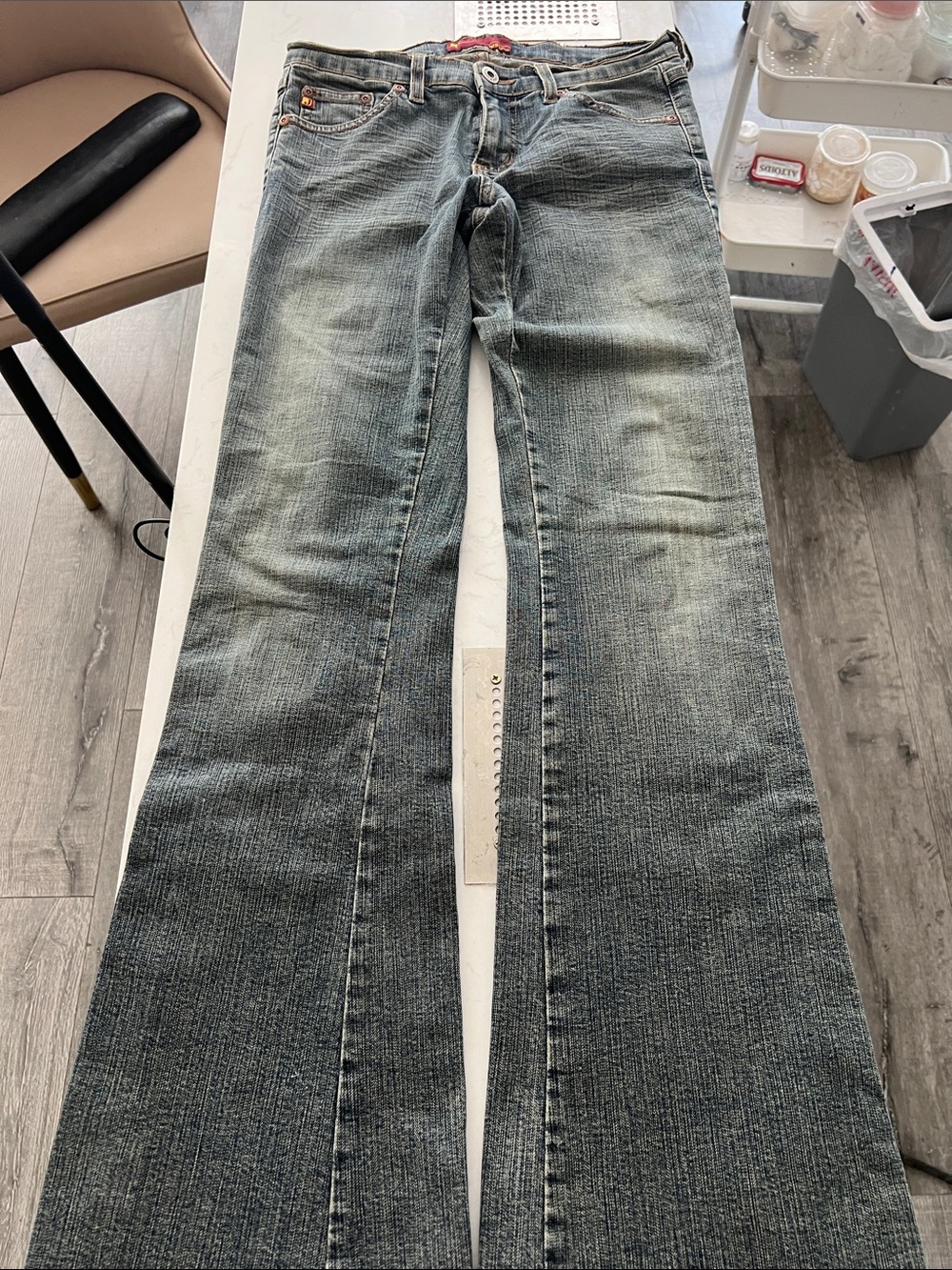 Just USA Women's Wide-Leg Jeans in Faded Blue